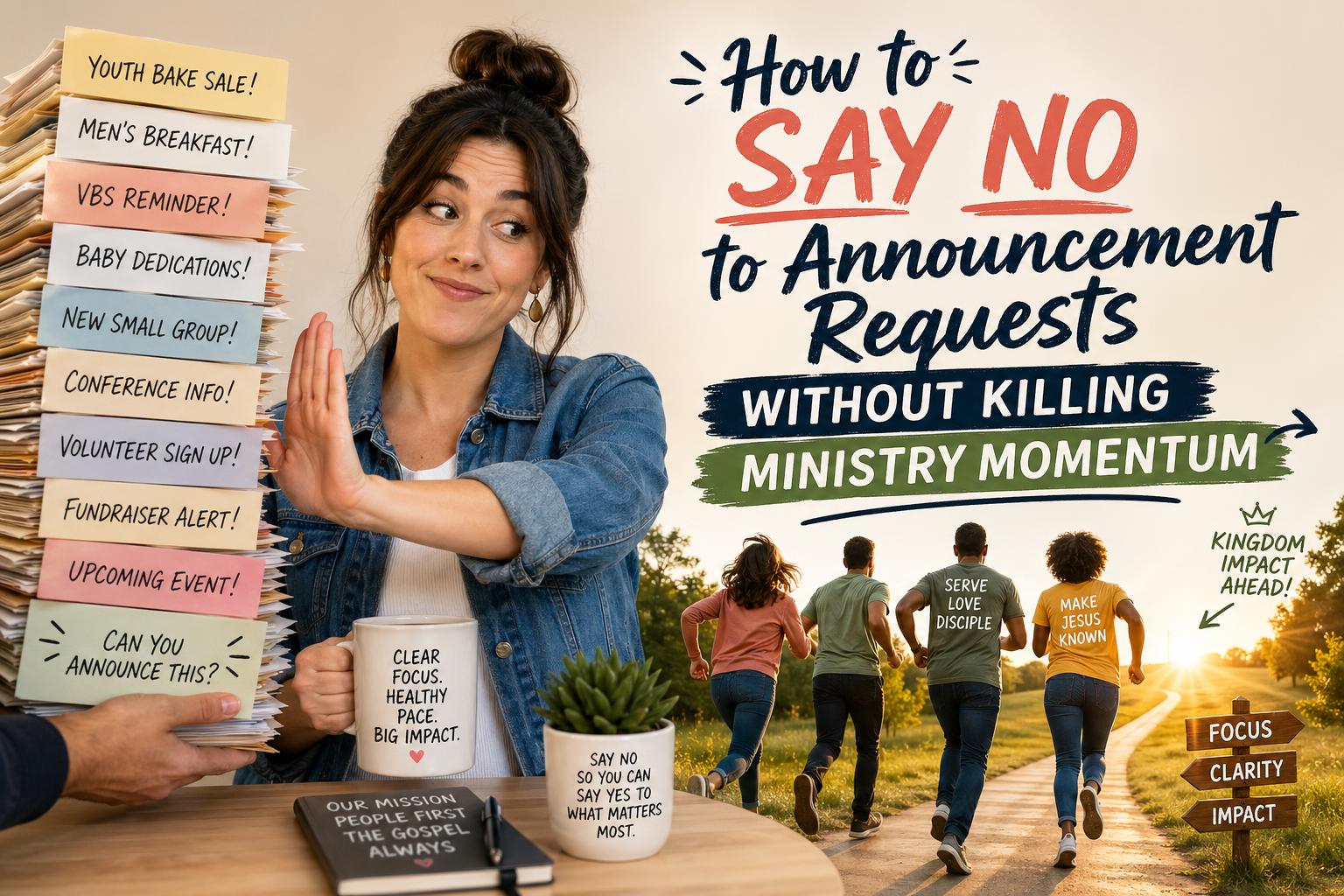 How to Say No to Announcement Requests Without Killing Ministry Momentum