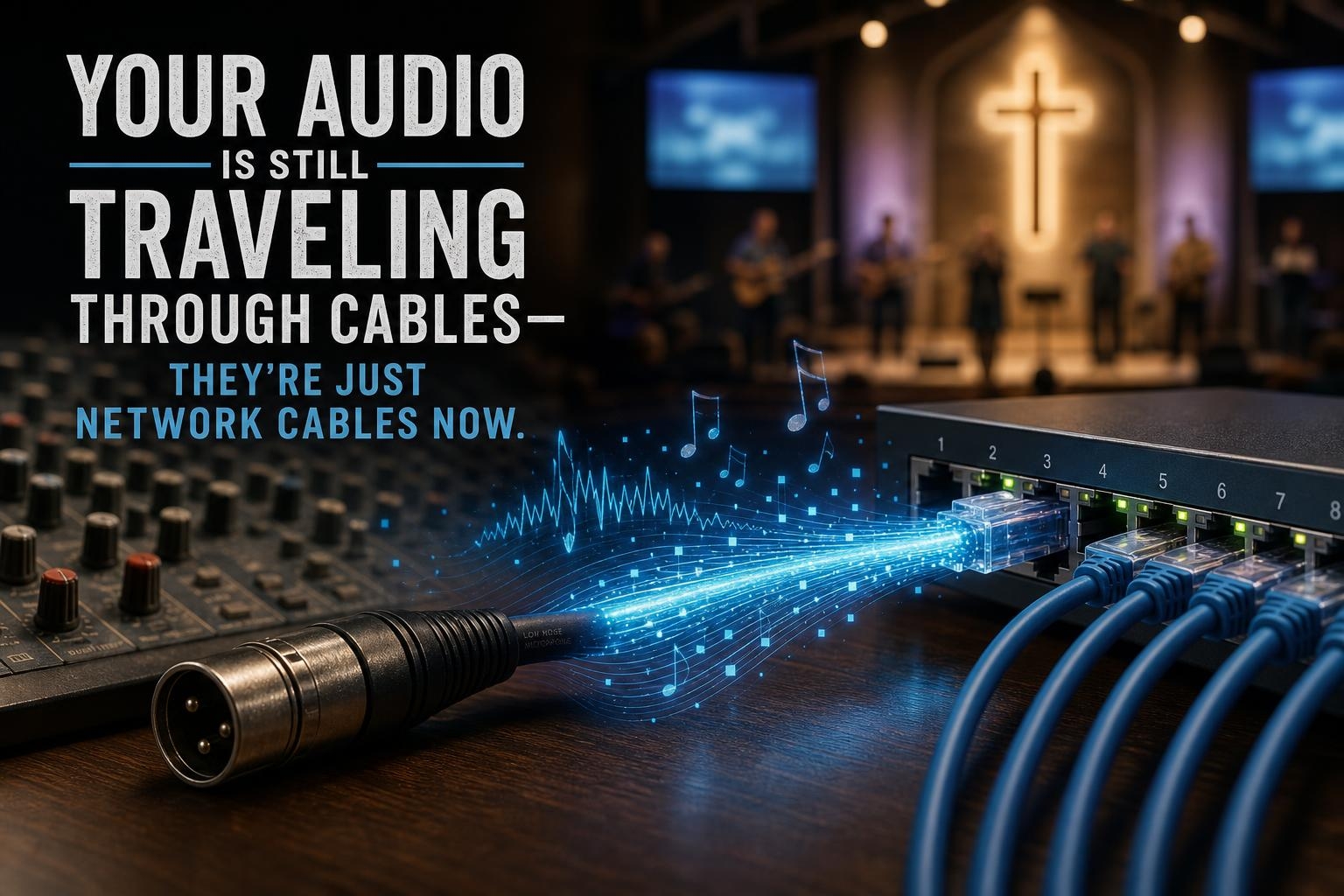 Your Audio Is Still Traveling Through Cables — They're Just Network Cables Now